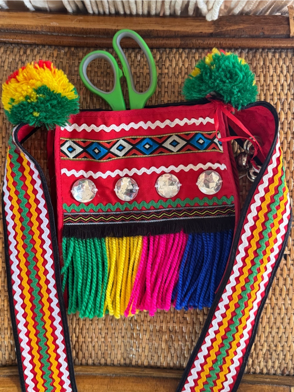 Authentic Amis Taiwanese Indigenous Lover’s Bag Boho Festival Crossbody Purse - Picture 8 of 11